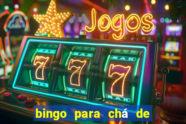 bingo para chá de bebê para imprimir grátis